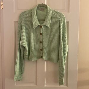 Urban Outfitters crop button down sweater